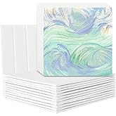 24PCS White Canvas Board 6x6 inch Art Canvas Boards Blank Painting Canvas Bulk 100% Cotton Canvas Panels Paint Canvases for Painting Blank Canvas Boards for Oil & Acrylic Painting