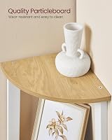 VASAGLE 4-Tier Corner Shelf Unit Ladder Shelf Natural Oak White LLS034Y70 view 7