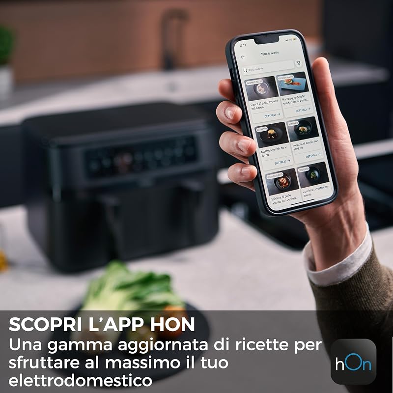 Friggitrice ad Aria Doppio Cassetto | 11L Capacità | 8 Funzioni