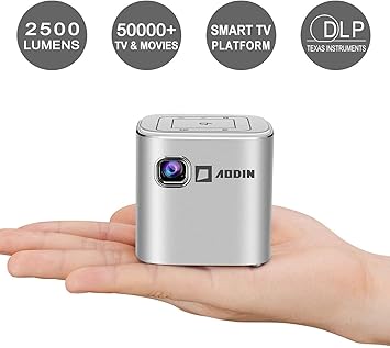 AODIN Fusion Mini Proyector, 100 ANSI Lúmenes LED Smart WiFi Pico ...