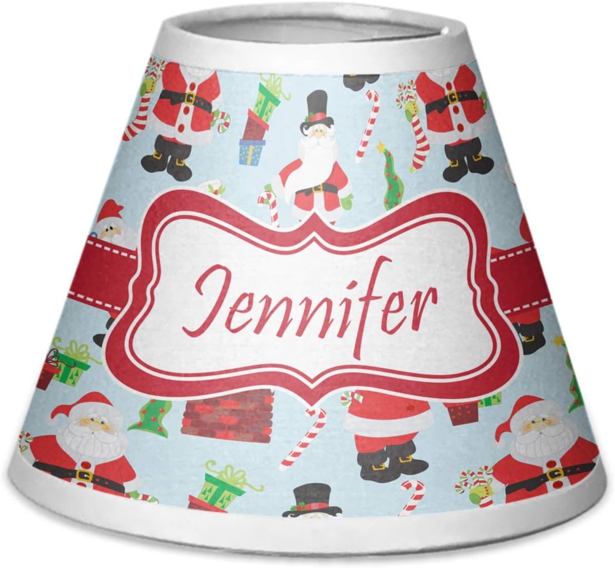 YouCustomizeIt Santa and Presents Chandelier Lamp Shade (Personalized)