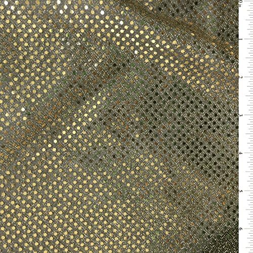 Sequin Fabric 16 Yards By The Bolt-Black/Gold