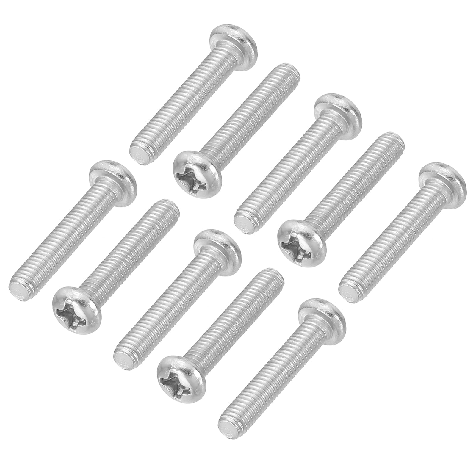 PATIKIL Phillips Pan Head Screws, 80 Pack M3-0.5 x 18mm 304 Stainless Steel 18-8 Full Thread, Pan Head Machine Phillips Drive Screw — image 1