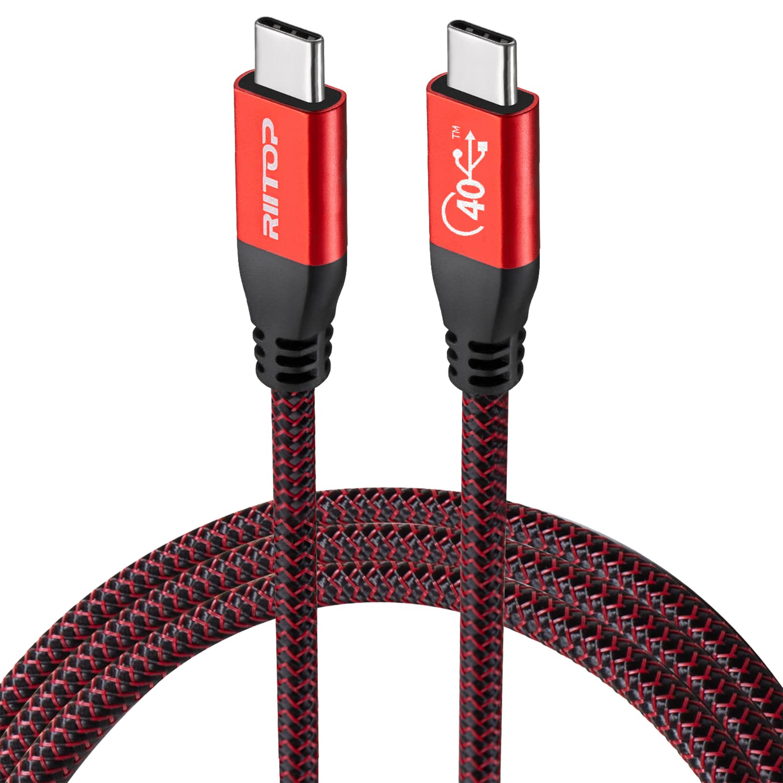 RIITOP USB 4 Cable 1M USB C to C Cable 40Gbps, USB4.0 Cable Support 100W Fast Charging,8K Video Display, Compatible with Thunderbolt 4/3