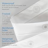 InterDesign Frost White iDesign Shower Curtain 183 x 183 cm Magnetic Hem view 3