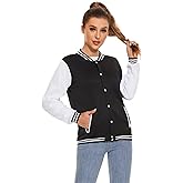 Icibgds Varsity Jacket Women Men's Baseball School Uniform Button Up Unsex Adult Long Sleeve Coat Fashion Jacket
