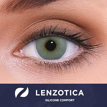 Lentilles De Contact En Silicone Hydrogel Hautement Couvrantes Grises Naturelles Atlantis Gray Récipient De Lenzotica I 1 Paire 2 Pièces I Dia