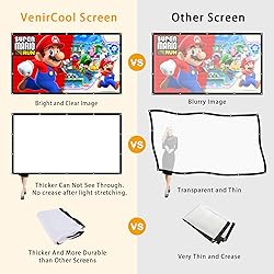 100 Inch Projector Screen, VenirCool Portable