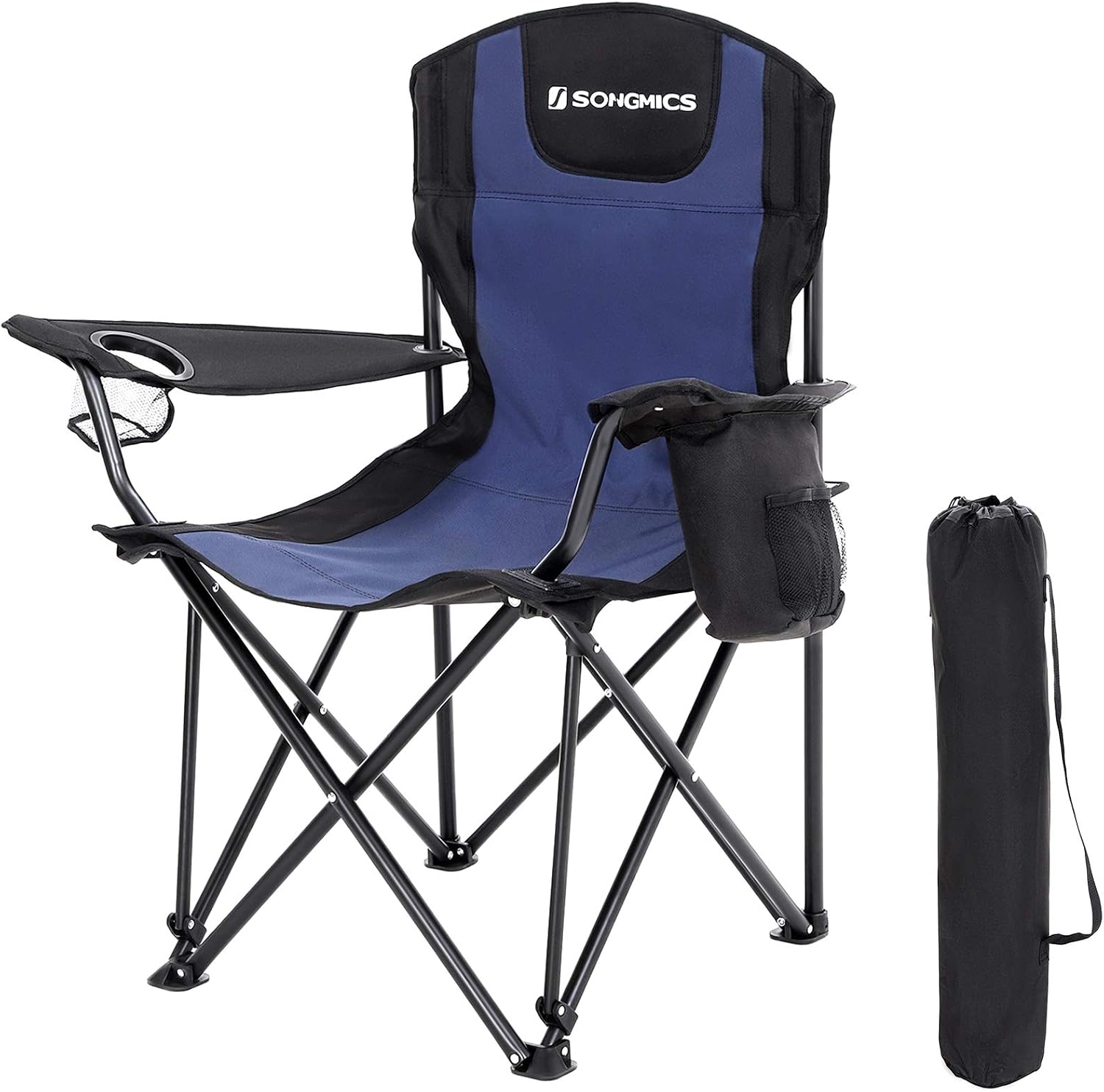 SONGMICS Foldable High Camping Chair with Cup Holder: Amazon.co.uk