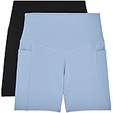 Danskin Womens 2 Pack Motivate Pocket 5" Bike Shorts