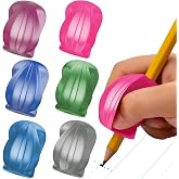 The Pencil Grip Pencil Grips, The Crossover Grip, Metallic Ergonomic Writing Aid For Righties And Lefties, Colorful Pencil Grippers, Assorted Metallic Colors, 6 Count - TPG-17706
