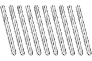 PATIKIL 1/4"-20 UNC 304 Stainless Steel Fully Threaded Rod, 10Pcs 2.8" Length Long Threaded Screw Right Hand Threads All Thre