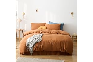 Cottonight Pumpkin Comforter Queen Rust Caramel Bedding Comforter Set Women Men Terracotta Blanket Quilts Soft Breathable Solid Burnt Orange Comforter Set Reddish Brown Bedding Set