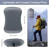 TEIVUL Camping Pillow Inflatable Travel Pillow with Removable Case Ergonomic view 2