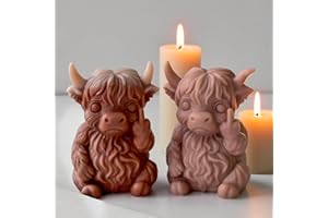 ESEENS Cow Cylinder Candle & Resin Mold - Resin Casting Silicone Molds for Home Decor & Candle Making Wave Spiral Mold