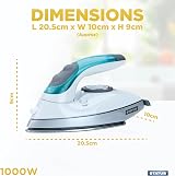 Status Travel Steam Iron 1000W Dual Voltage Compact Iron White Green view 5