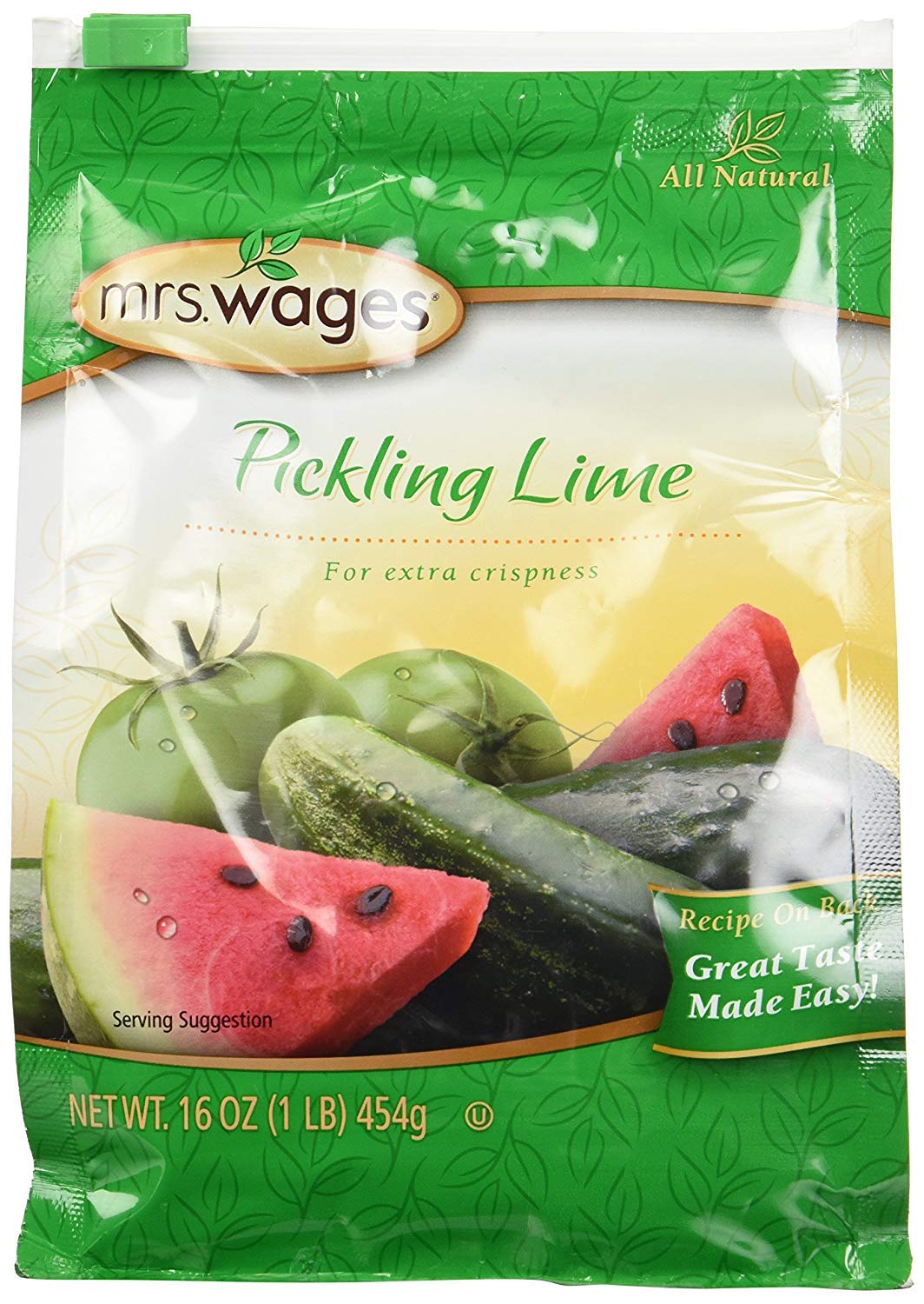 Mrs. Wages Pickling Lime Seasoning (2Resealable Bags, 1 Pound each