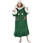 FCCAM Christmas Wearable Blanket Hoodie for Women Warm Oversized Hooded Blanket Sweatshirt with Pockets