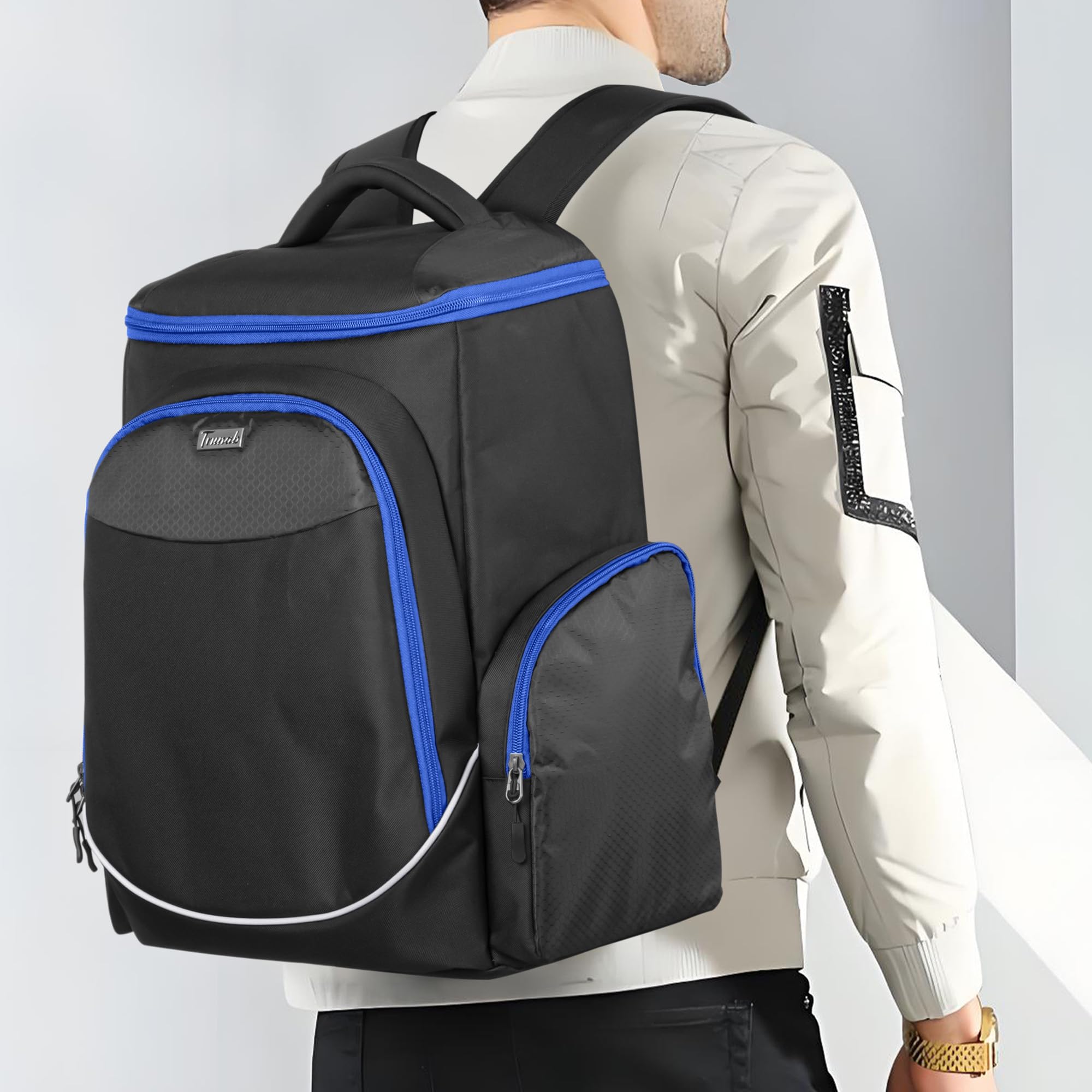Trunab Gaming Console Backpack Compatible with Playstation 5 / PS5 Slim / PS4 / Xbox One, Travel Carrying Bag with Multiple Pockets for 15.6” Laptop and Gaming Accessories