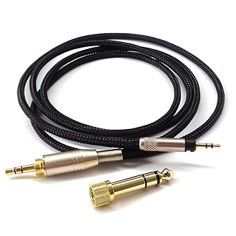 NEOMUSICIA Replacement Cable for KRK KNS8400/KNS6400 Headphone Braided Wire Audio Upgrade HiFi Stereo Cord 1.2m/3.9ft