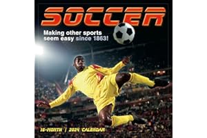 SELLERS PUBLISHING, INC. Soccer 2024 Wall Calendar, 16-Month Sports Calendar, 12" x 12"