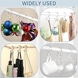 Goowin Shower Curtain Hooks, 12 Pcs Shower Curtain
