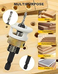 Gubeter Carbide Tipped Countersink Drill Bits Set