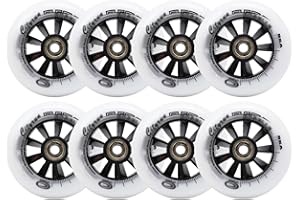 Inline Skate Wheels (8-Pack) - 85A 90mm/100mm/110mm Professional Race Wheels for Roller Blade Replacement, 100mm
