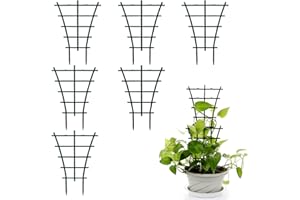 VEYLIN 6Pcs Trellis for Potted Plants, Plastic Flower Pots Support Stackable Trellis for Climbing Plants Vines
