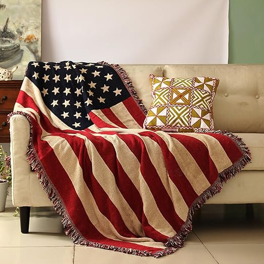 Amazon Com Mr Fantasy Cotton Woven Tapestry Throw Blanket With