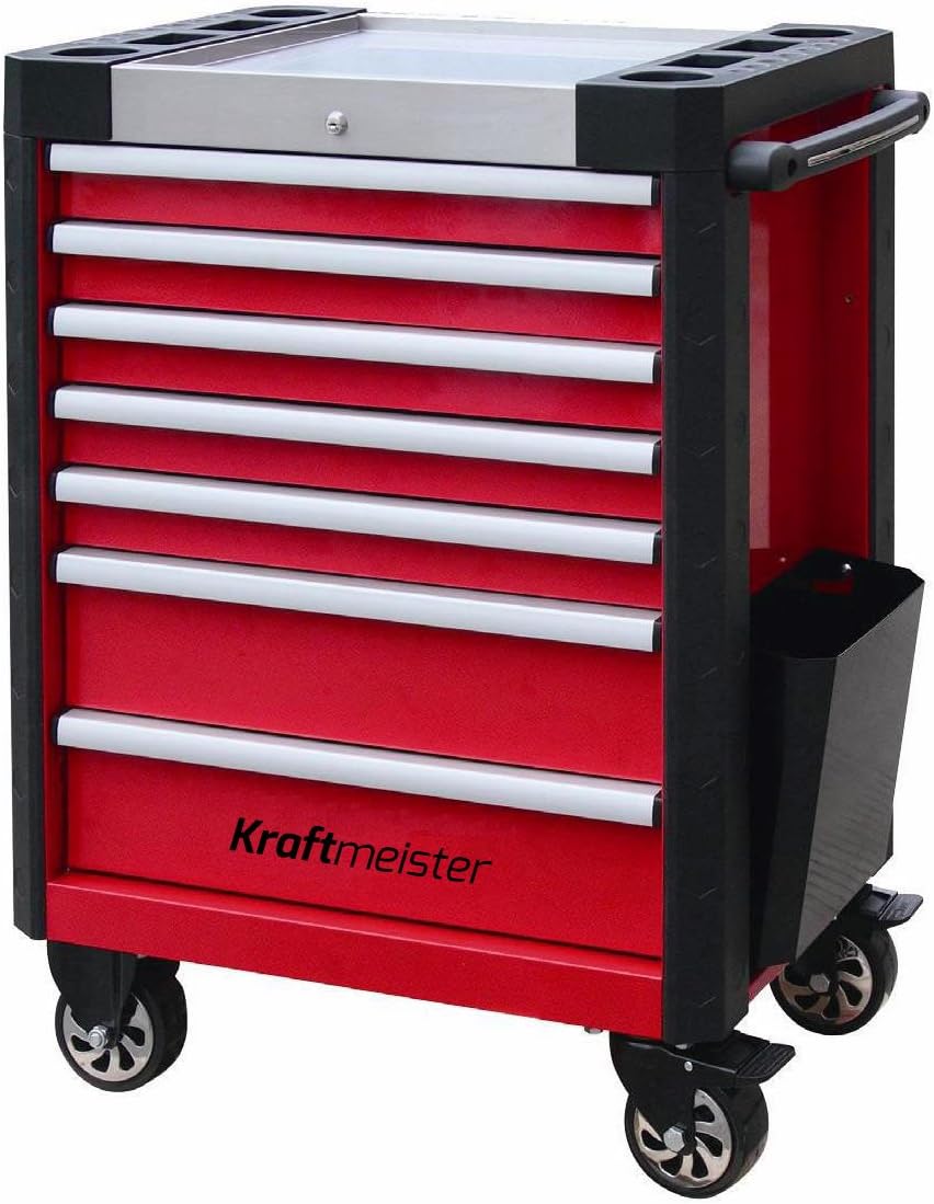 Kraft Masterpiece Workshop Tool Trolley, Redline – Red