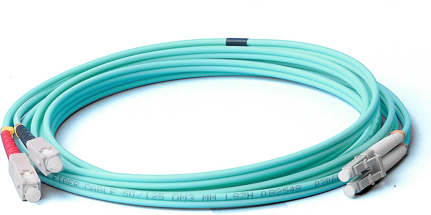 Fibre Optic Cable - 7m OM3 LC to SC Male Duplex 50/125 Patch Cable - Fibre Optic Cable - 7 Metres