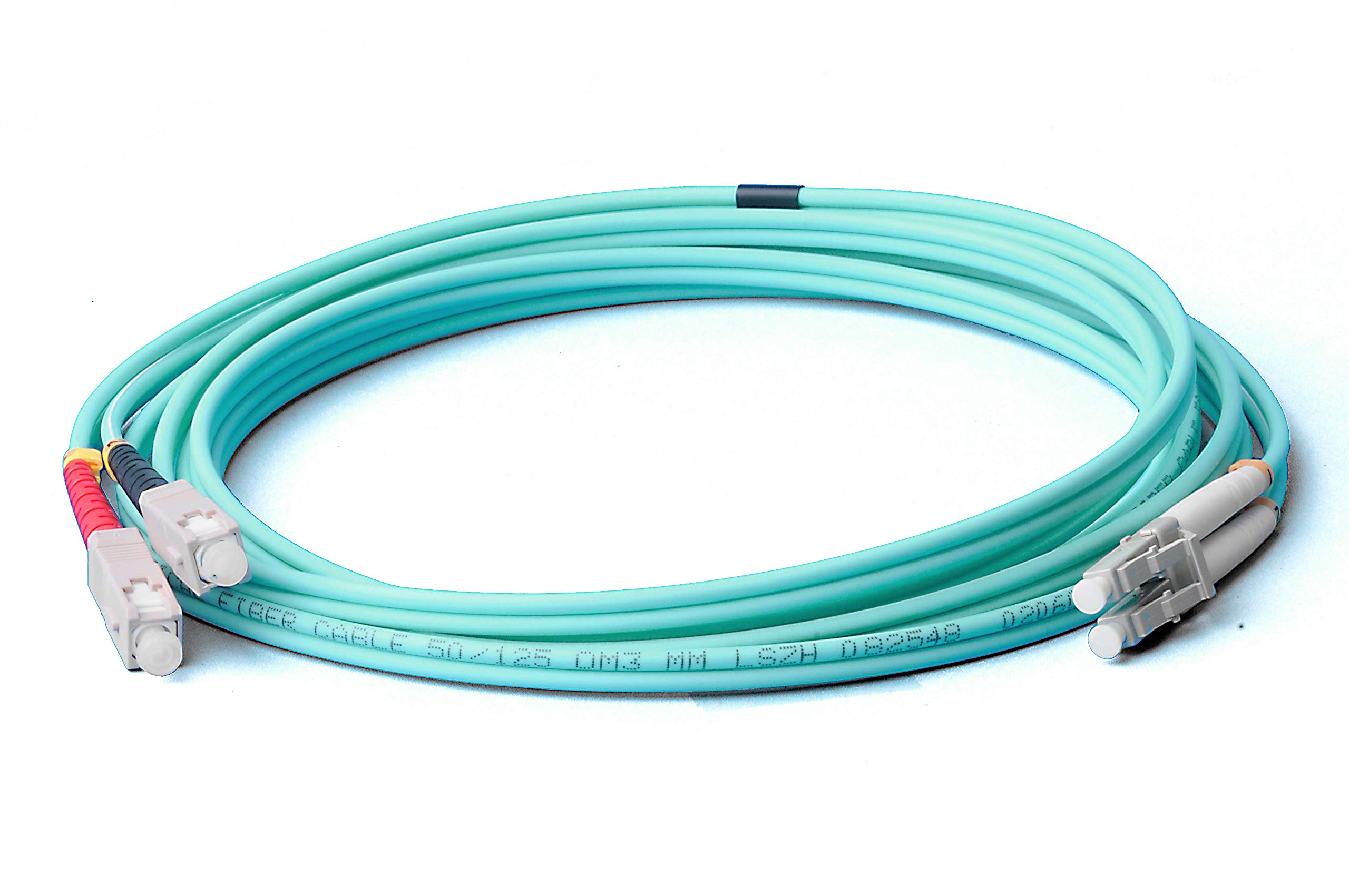 Fibre Optic Cable - 7m OM3 LC to SC Male Duplex 50/125 Patch Cable - Fibre Optic Cable - 7 Metres