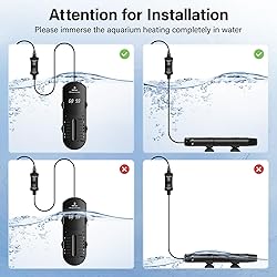 fishkeeper Aquarium Heater, 500W Submersible Fish