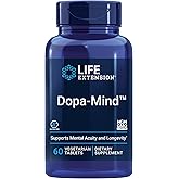 Life Extension Dopa-Mind™, Dopamine Support Supplement, Supports Cognitive Performance, Healthy Dopamine Production, Gluten-Free, Non-GMO, Vegetarian, 60 Tablets