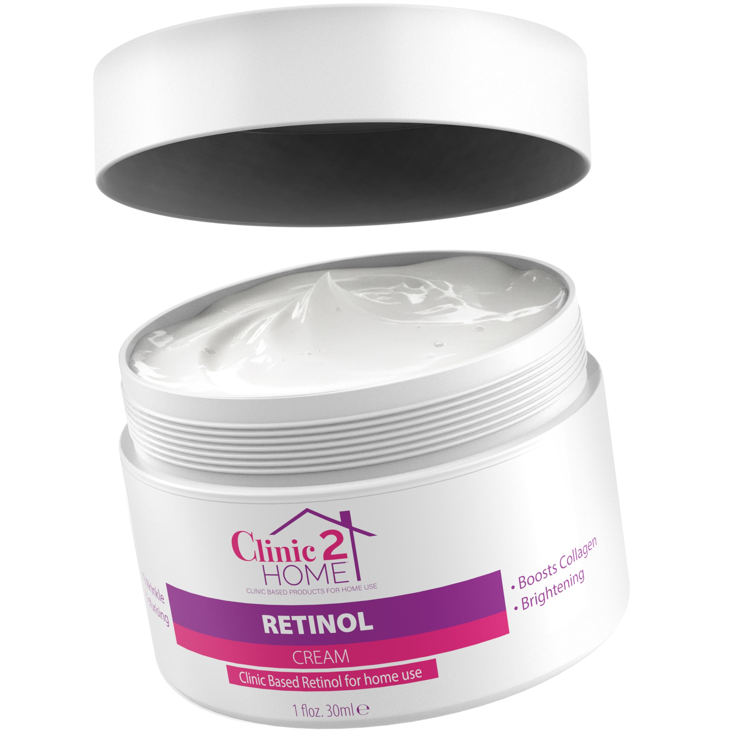 Clinic2Home Retinol Cream - 50g - Anti Wrinkle Night & Day Face Retinol Cream for Woman & Men Fast-Acting - Brighten Skin, Boost Collagen, Reduce Fine Lines & Firming Moisturiser for Face