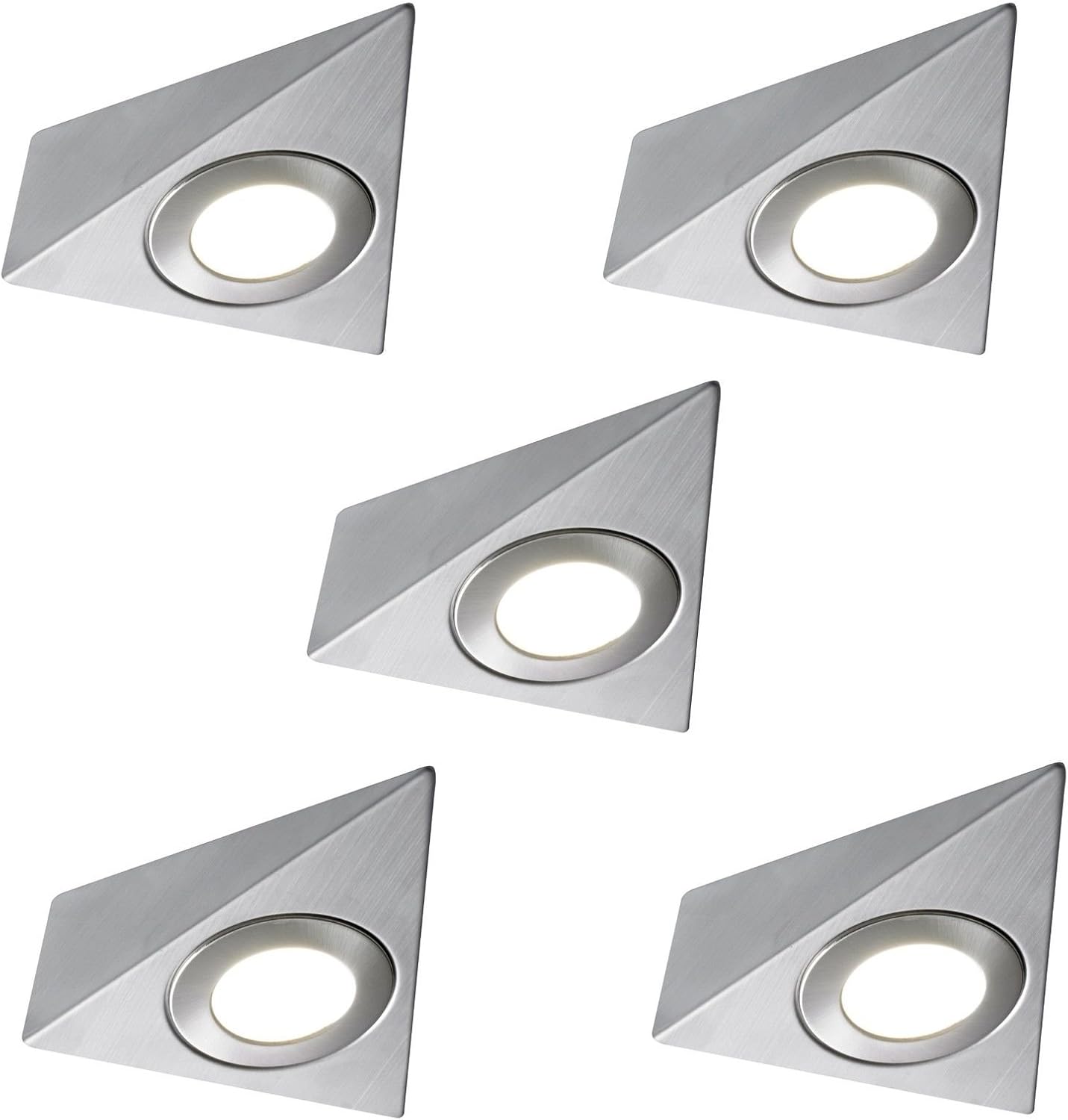5 X LED Mains Triangle Light Kitchen Under Unit Cupboard Cool