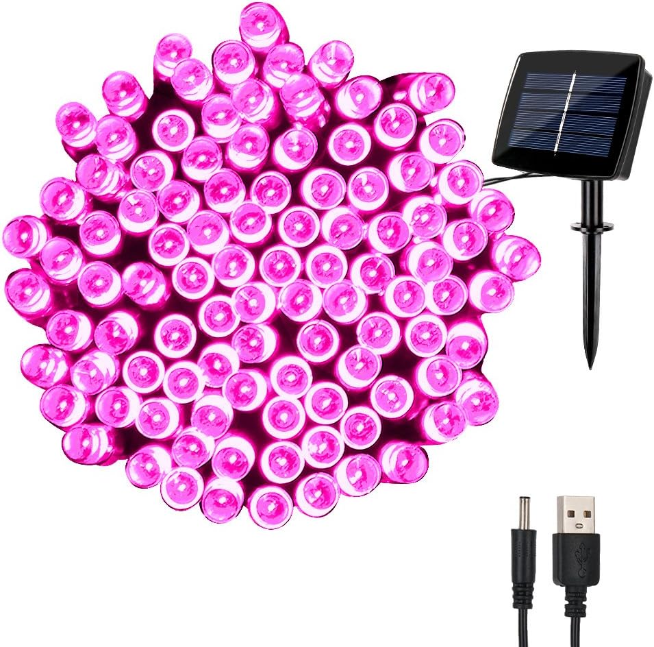 Solar Fairy String Lights Outdoor Waterproof, WOOHAHA 72ft 200LED Updated Version