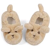 KAKU NANU Toddler Kids Slippers Cute Animal Cartoon Shoes Girls Boys Warm Fleece Winter Household Slippers