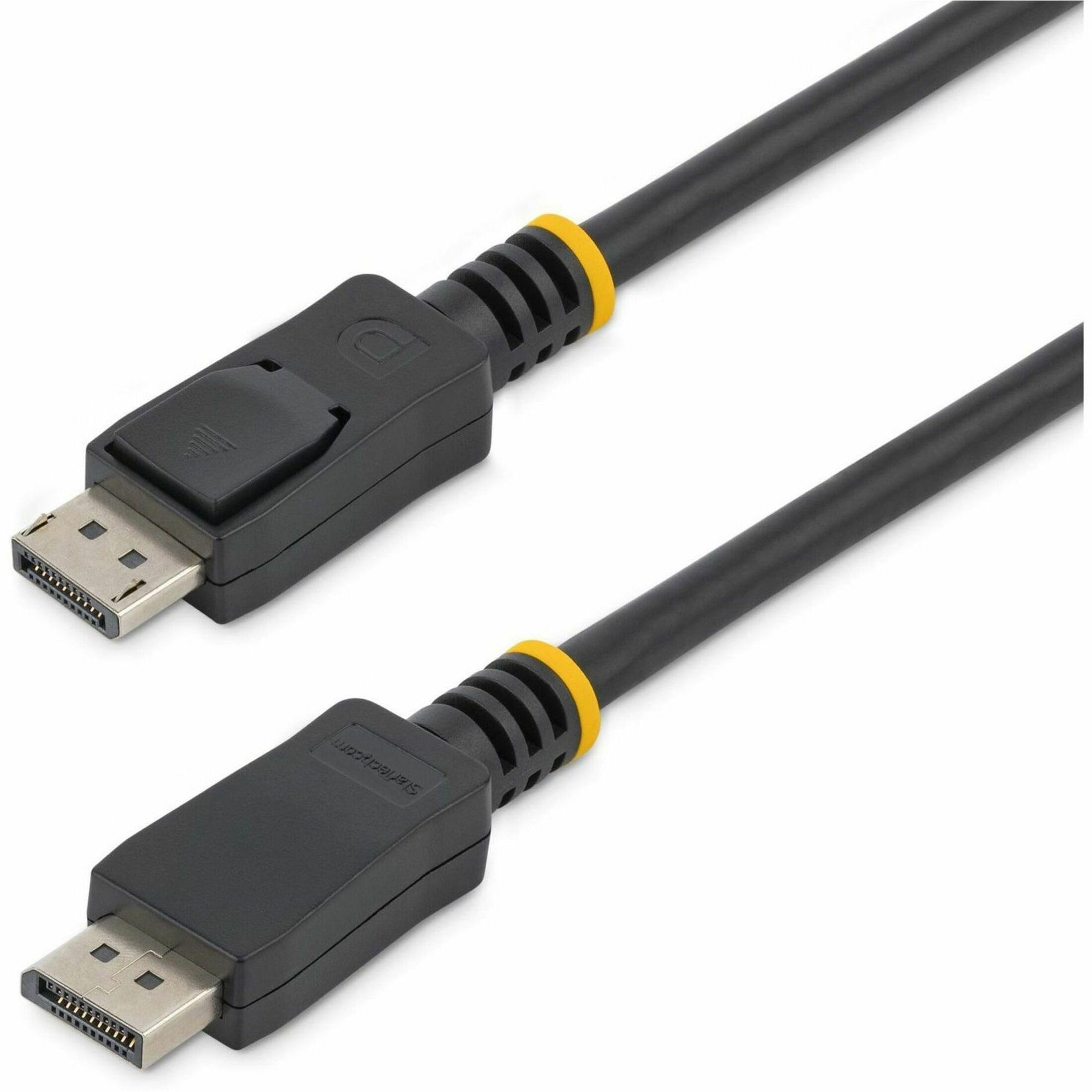 StarTech.com DisplayPort 1.2 Cable w/ Latches - 6ft / 2m - HBR2 - 4K x 2K Display - Certified DP to DP Video Cable M/M (DISPLPORT6L)