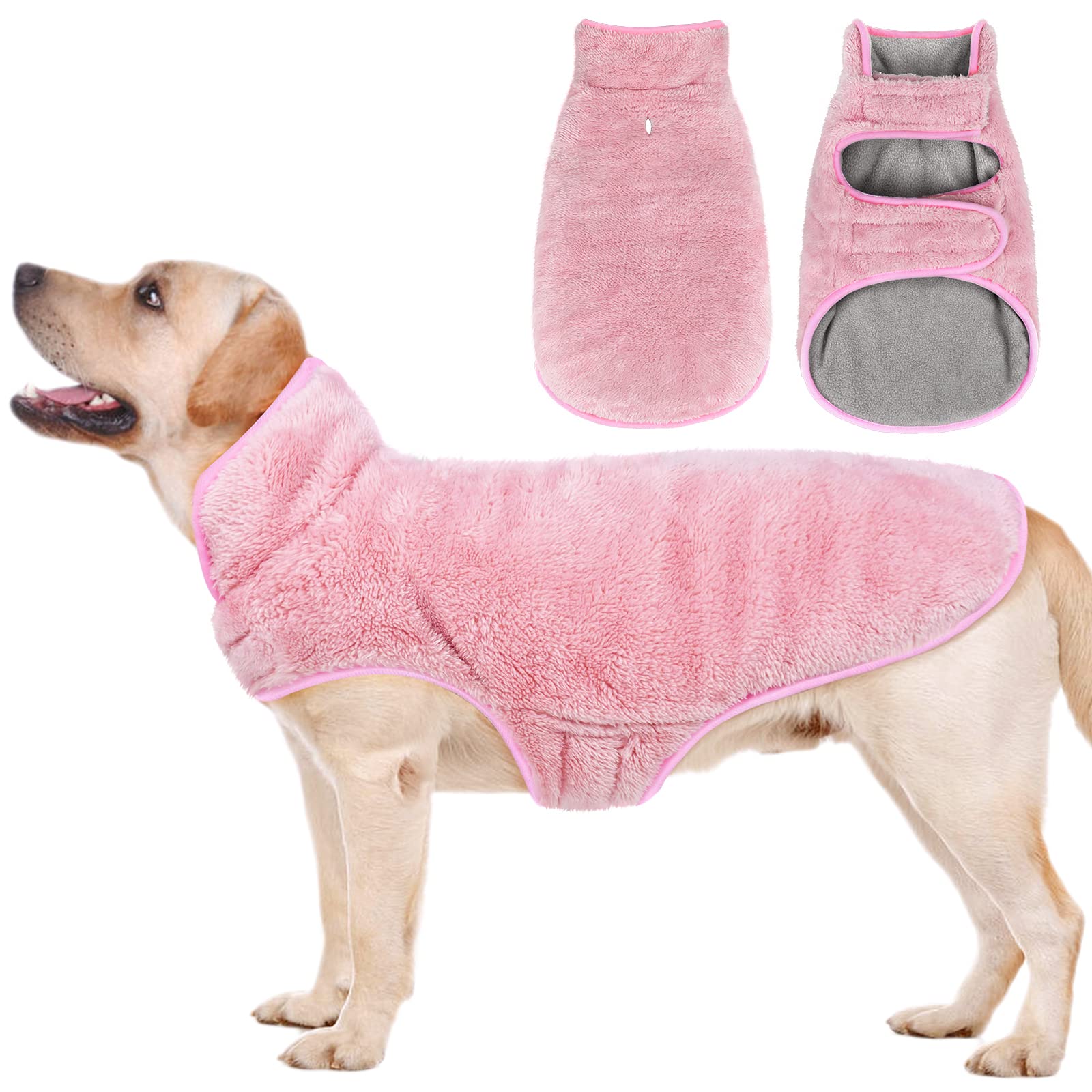 Photo 1 of **ITEM IS DIRTY/or stinks check clerk comments**
Malier Dog Winter Coat, Reversible Fleece Dog Cold Weather Coats, Windproof Warm Snow Puppy Jacket Vest Pet Clothes for Small Medium Large Dogs (Pink, Large)