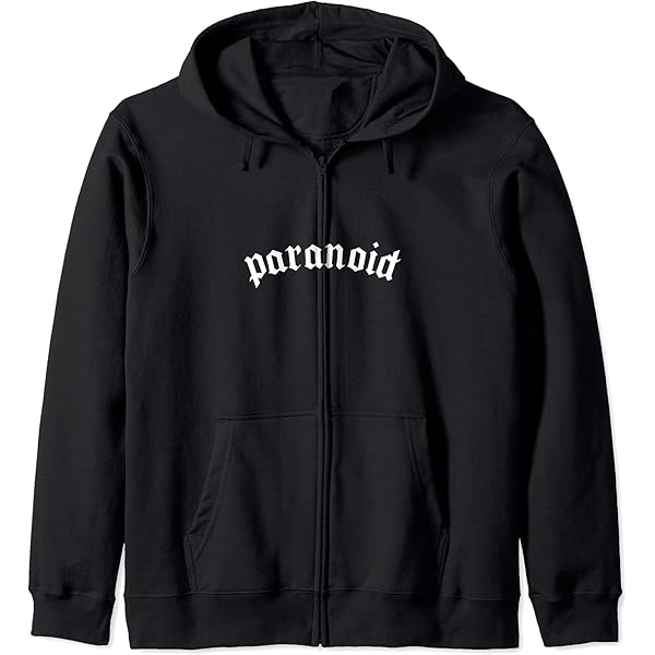 Amazon.com: Paranoid T-Shirt Print Paranoid Hoodie Writing