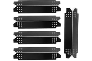Terefour Flame Tamers Replacement for Nexgrill 720-0888N 720-0888 720-0888A Grills, 5 Pack Grill Heat Plates Shields Burner Covers for Nexgrill 720-0888N 5-Burner 720-0888 Grills, Porcelain Steel