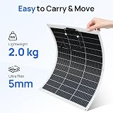 ECO-WORTHY 130W 12V Monocrystalline Semi-Flexible Solar Panel RV Boat Roof view 4