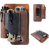 Gentlestache Leather Multitool Sheath - Belt Clip EDC Belt Organizer - Leather Multi Tool Holster for Belt - Multitool Holder