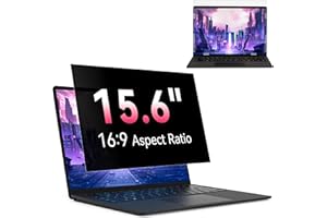 Laptop Privacy Screen 15.6 Inch Compatible with HP/Dell/Acer/Samsung/Asus/Lenovo/Toshiba,16:9 Aspect Removable Anti Glare Blu