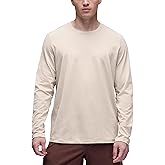 CRZ YOGA Cloud Jersey Long Sleeve Shirts for Men - Crewneck Breathable Casual Workout T-Shirts Soft Basic Tops