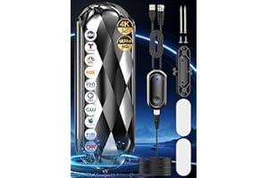 YINSHEEPQ7 1500+ Miles Long Range TV Antenna, Digital Antenna for Smart TV Indoor - 360° Reception Free Local Channels, Portable HD TV Outdoor Strongest Amplifier Antenna -Support 8K 4K 1080p All TVs -36FT Cable