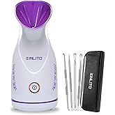 Nano Ionic Facial Steamer KINLITO Facial Steamer with Warm Mist Portable Face Humidifier for Deep Cleaning Unclog Pores with Blackhead Remover, Aromatherapy Kit for Personal Home SPA (Purple)