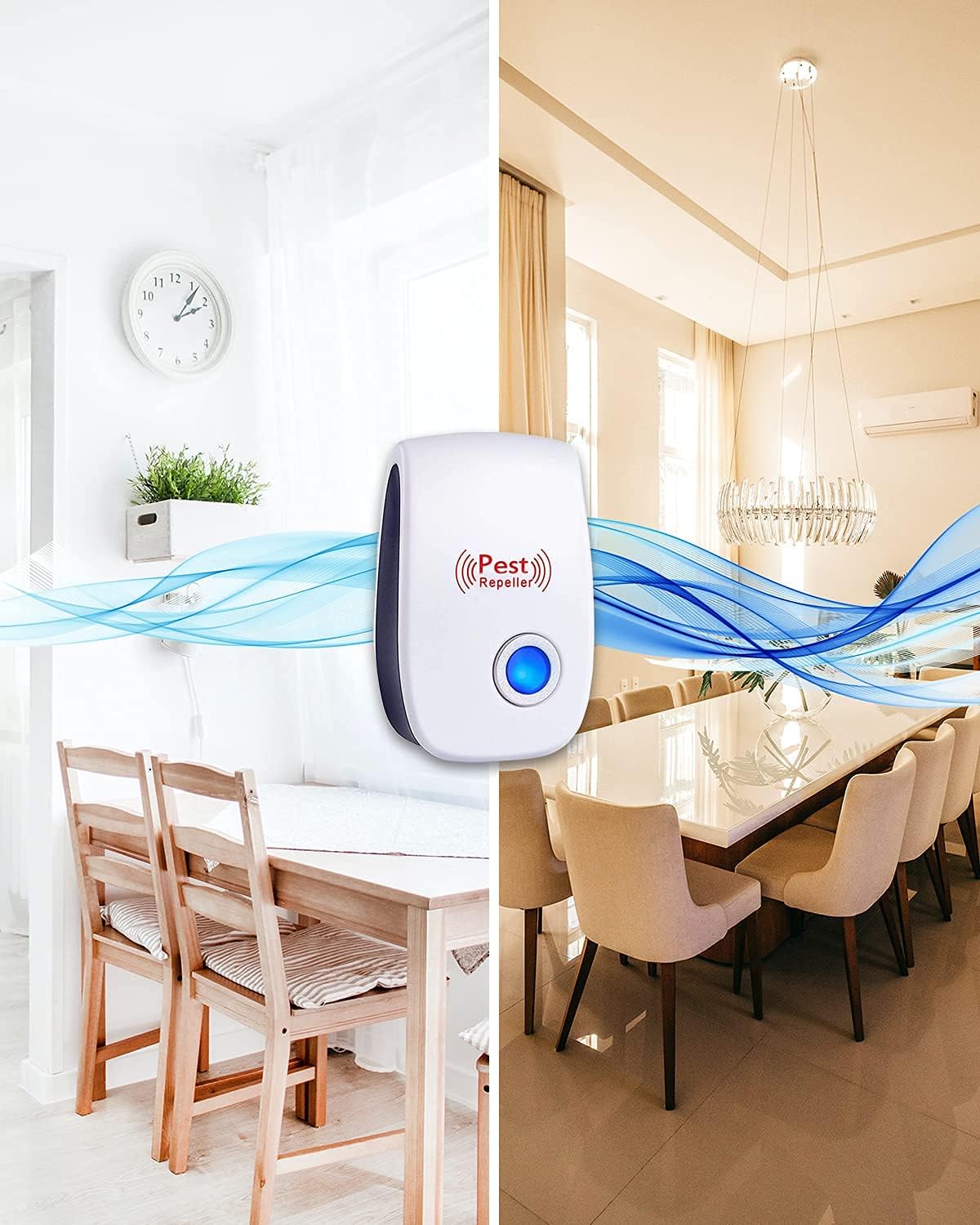 Bocianelli Ultrasonic Pest Repeller 6 Pack, Electronic Pest Repellent Plug in Indoor Pest Control for Home : Garden & Outdoor